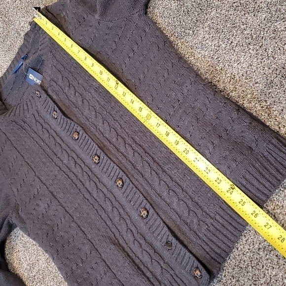 NorthCrest cable knit cardigan button does sweater sz 1X - Picture 6 of 8
